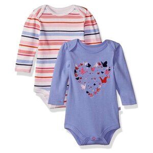 Rosie Pope baby-girl Baby 2 Pack Long Sleeve Bodysuits 6 to 9 Months
